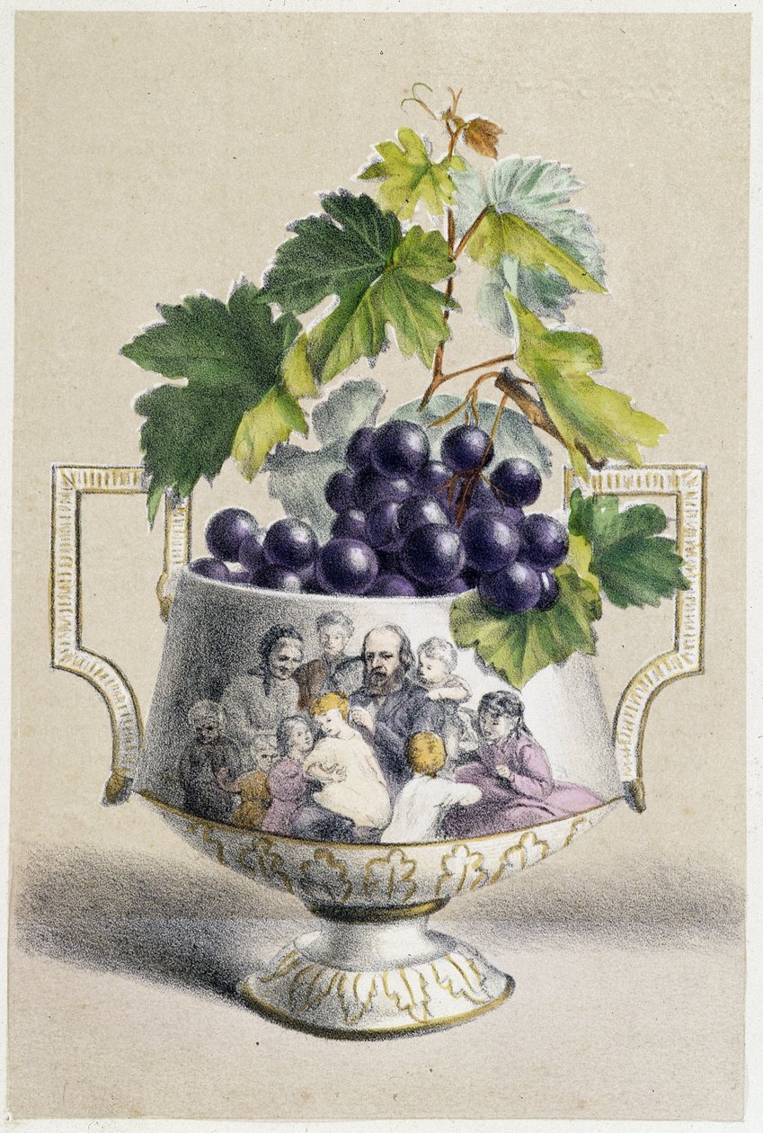 Hroznový pohár symbolizující podzim od Unknown artist