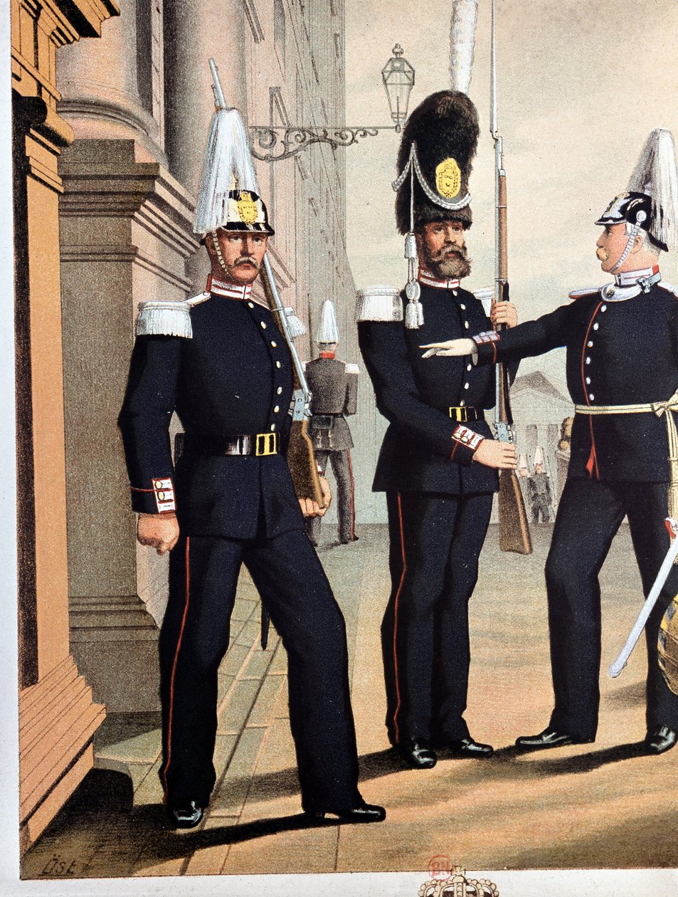 Granátníci švédské gardy, v.1890 od Unknown artist