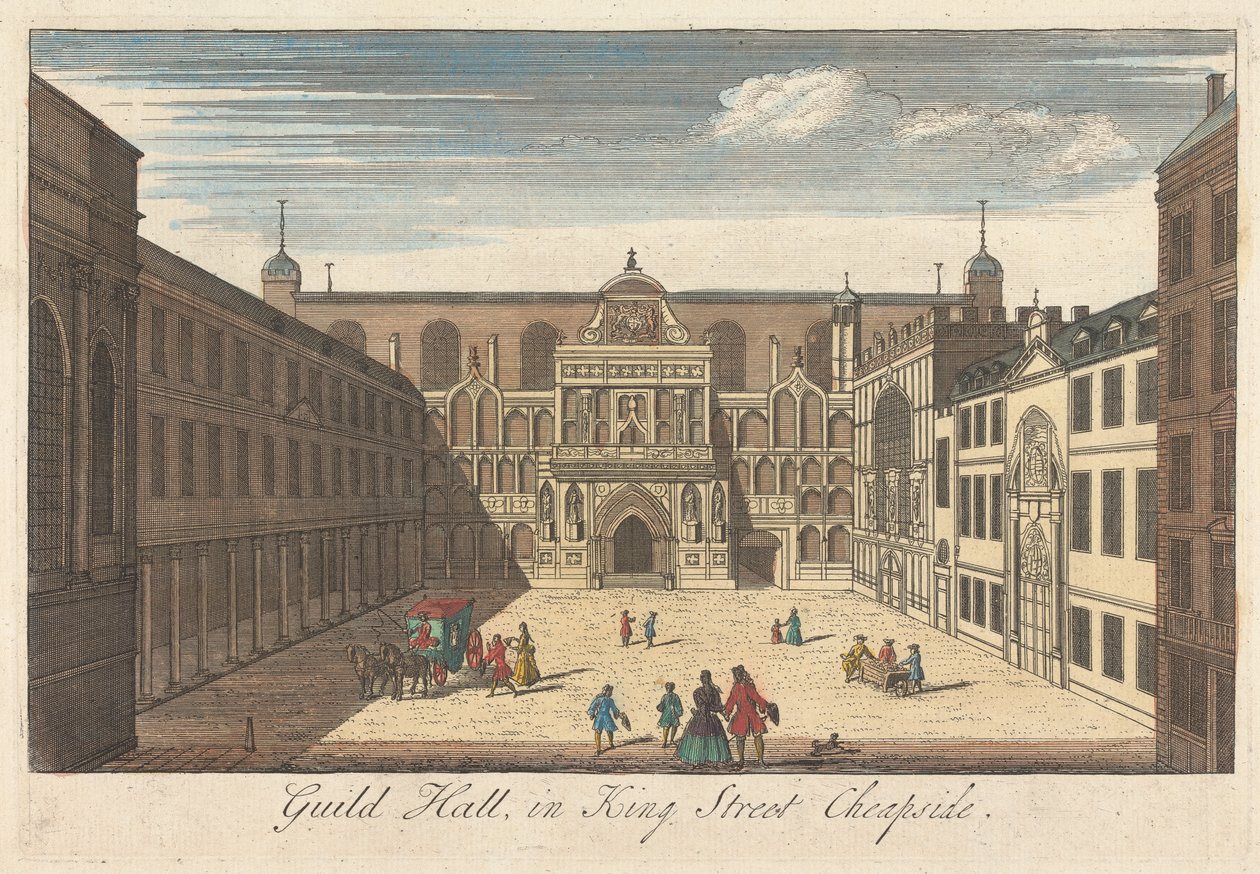 Guild Hall v King Street, Cheapside od Unknown artist