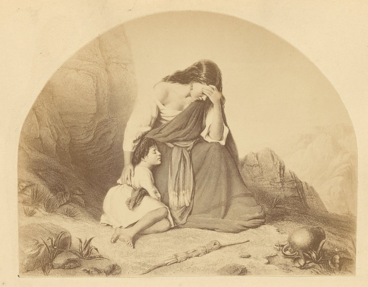 [Hagar a Izmael] od Unknown artist