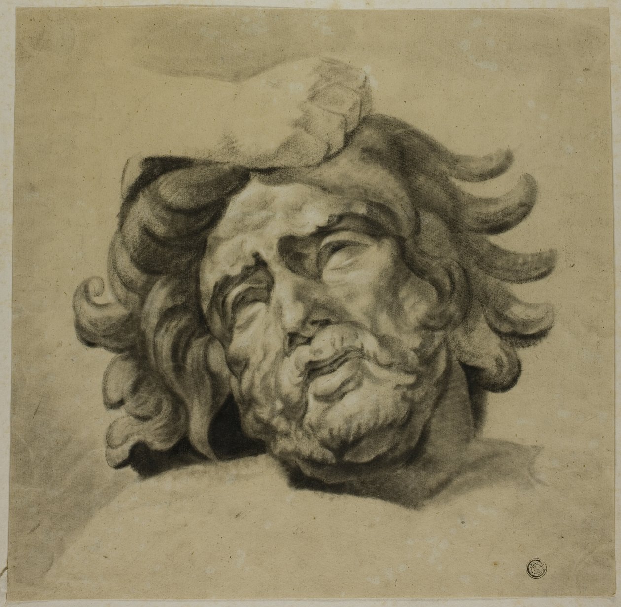 Ruka kentaura držícího hlavu Lapitha (podle jednoho z Metopů z Parthenonu, Britské muzeum) od Unknown artist