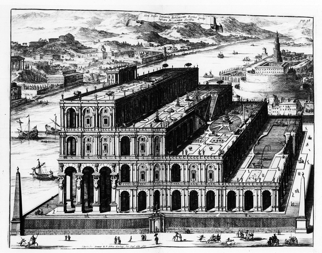 Visutá zahrada Babylon. od Unknown artist