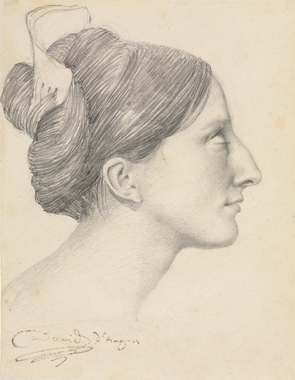 Hlava ženy v profilu (George Sand) od Unknown artist