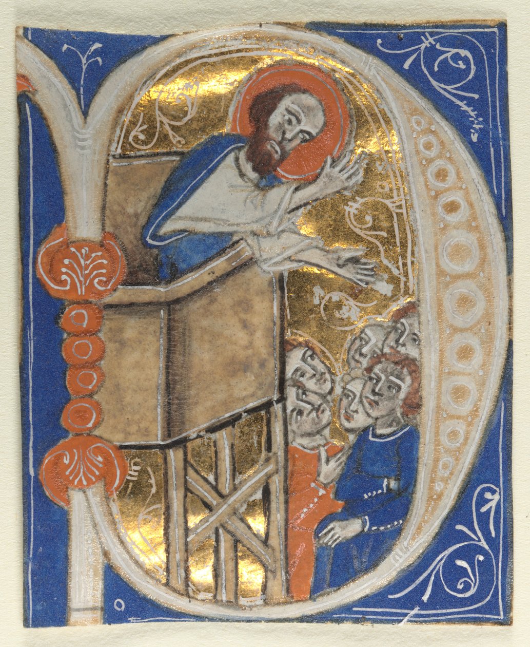 Historiated Initial Excised from a Bible (sada devíti) od Unknown artist