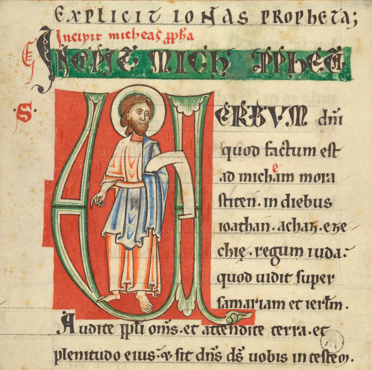Historizovaná iniciála z Bible od Unknown artist