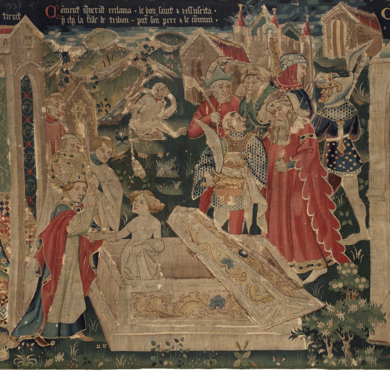 Historie Saint Piat a Saint Eleuthère, scéna 12: Vzkříšení tribiunovy dcery od Unknown artist