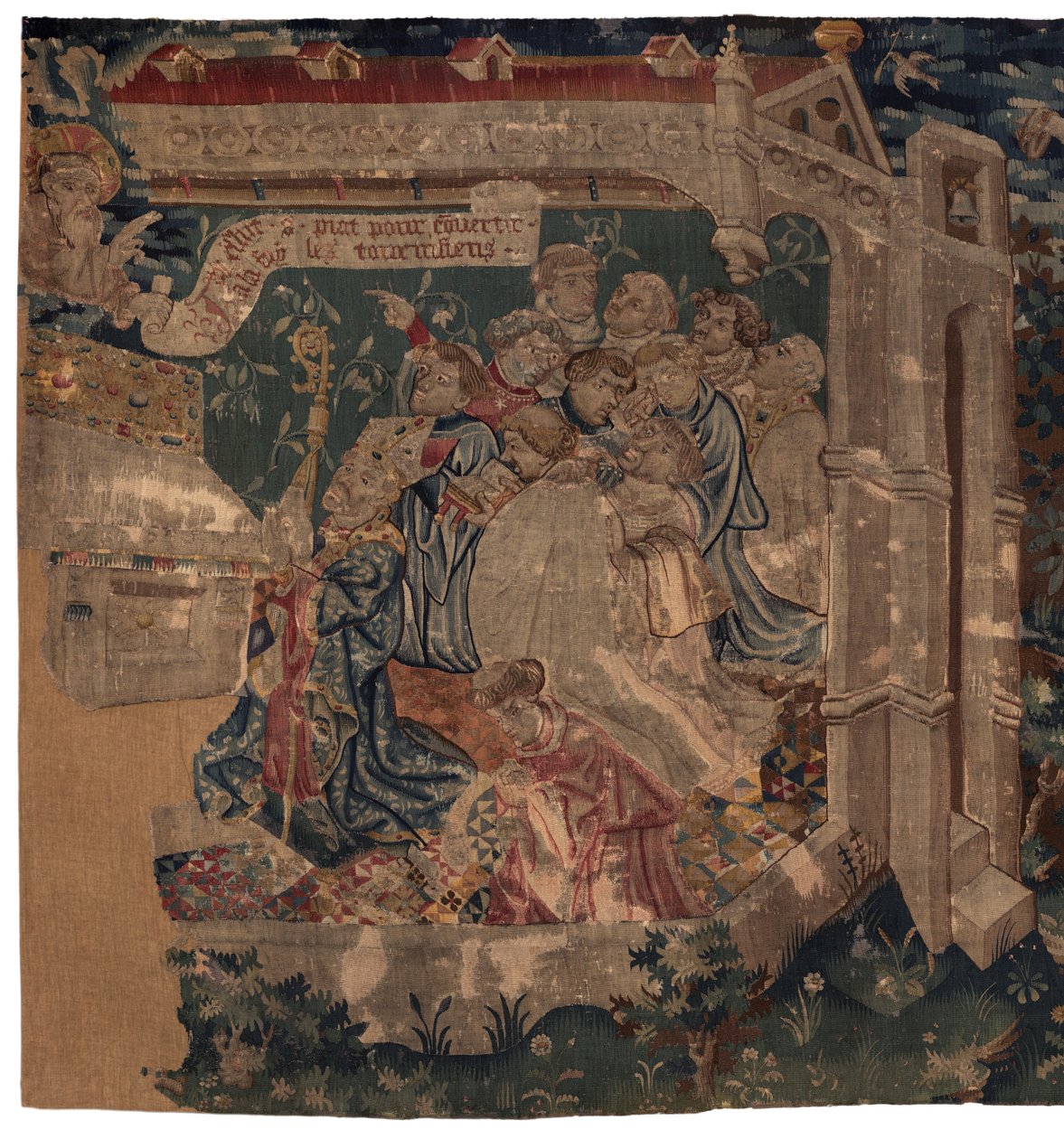 Historie Saint Piat a Saint Eleuthère, scéna 1: Saint Piat je poslán do Tournai, aby kázal víru od Unknown artist