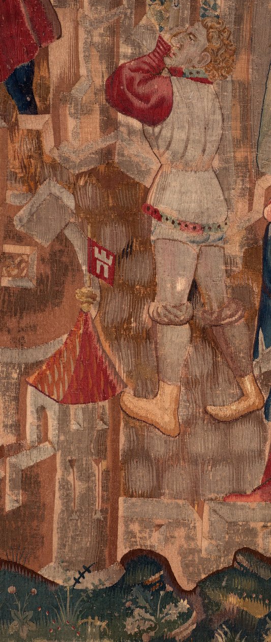 Historie Saint Piat a Saint Eleuthère, scéna 6 Detail uprostřed vlevo. Muž. od Unknown artist