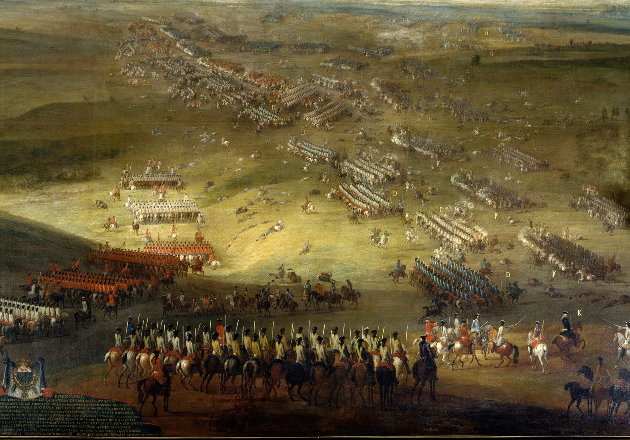 Holandsko válka: Bitva u Kokesbergu (1677) také nazývaná Kochersberg (v Alsasku) Anonymní obraz z roku 1677. Chateau De Vaux Le Viscount. od Unknown artist