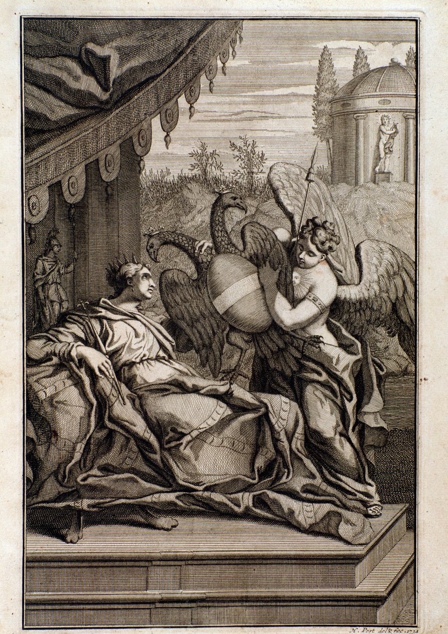 Ilustrace k titulní straně sonát pro housle, violoncello a cembalo od Tartiniho od Unknown artist