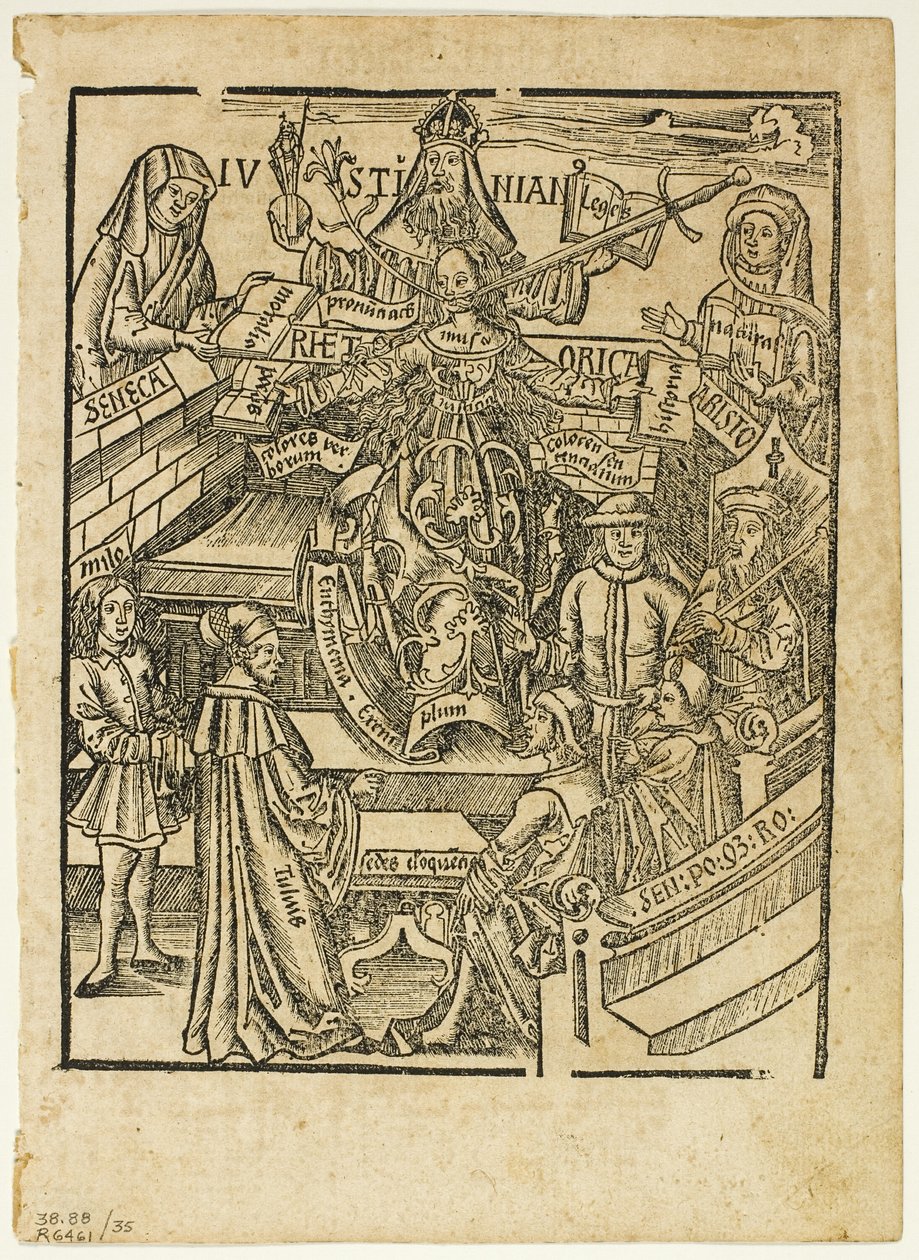 Ilustrace z Margarita philosophica, deska 35 z Dřevorytů z knih XVI. století od Unknown artist