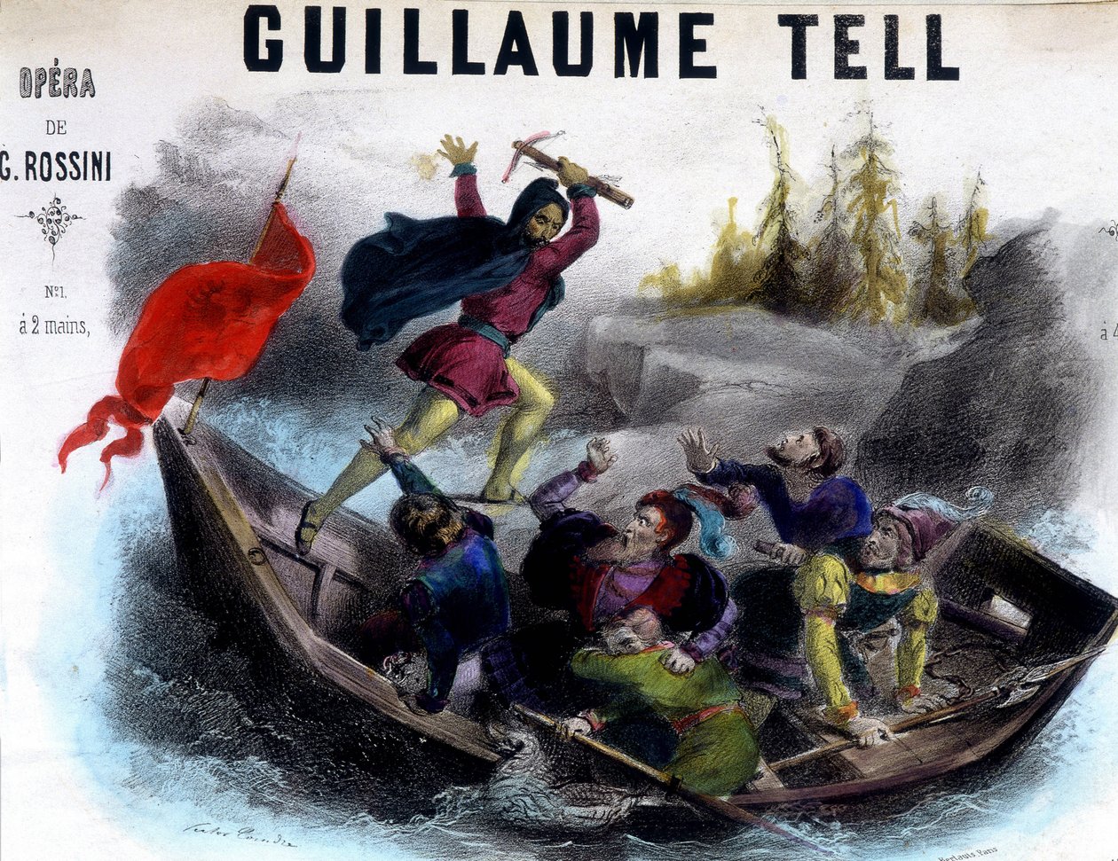 Ilustrace partitury „“ Guillaume Tell“ od Unknown artist