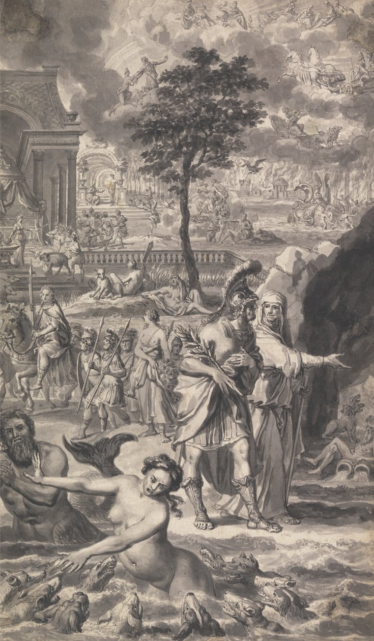 Ilustrace k Tonsonově Ovidii Metamorphosis (jedna ze čtyř) od Unknown artist