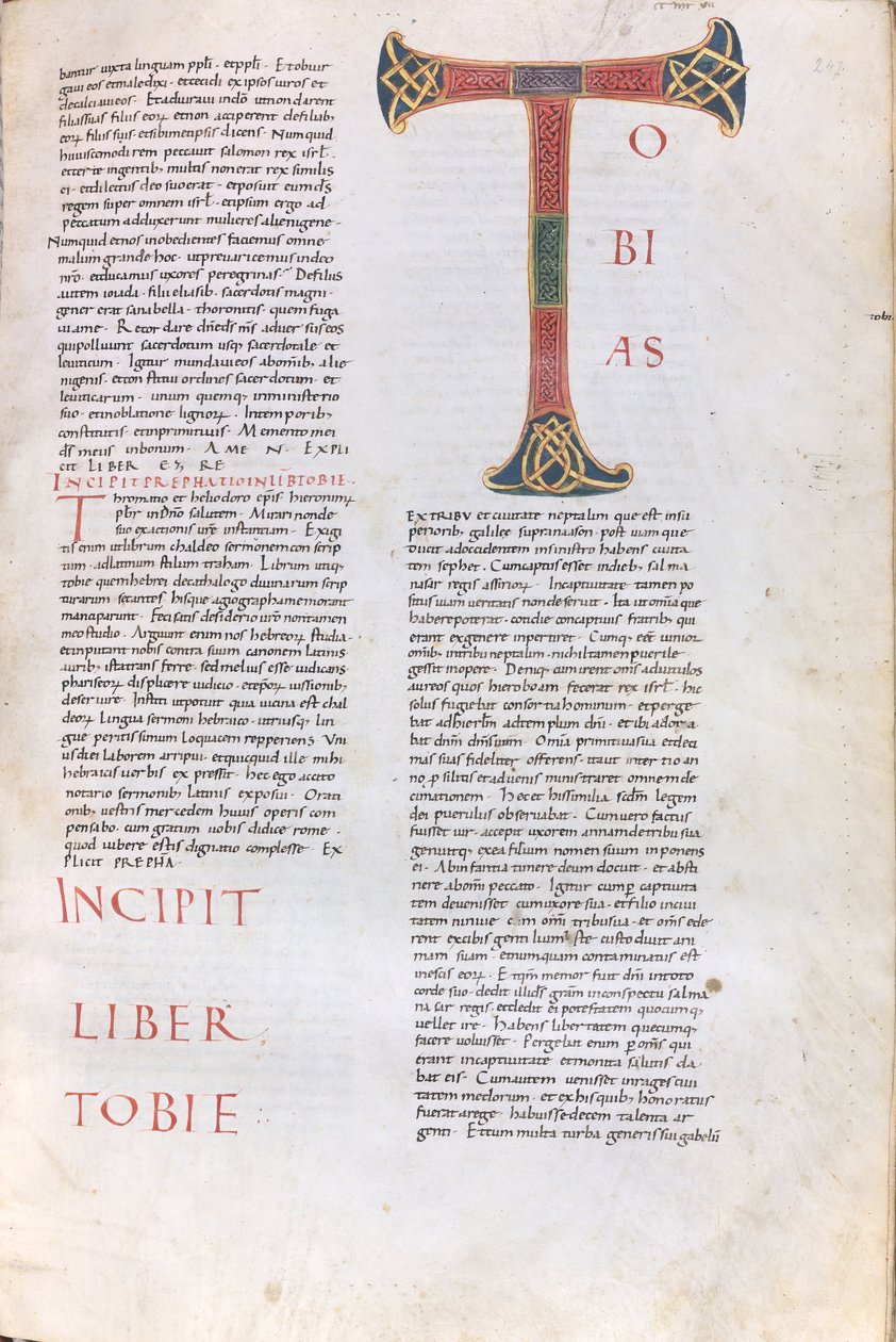 Incipit knihy Tobiášovy od Unknown artist