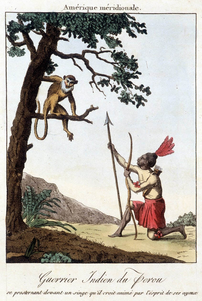 Indický válečník z Perou (Inca) - rytina od Unknown artist