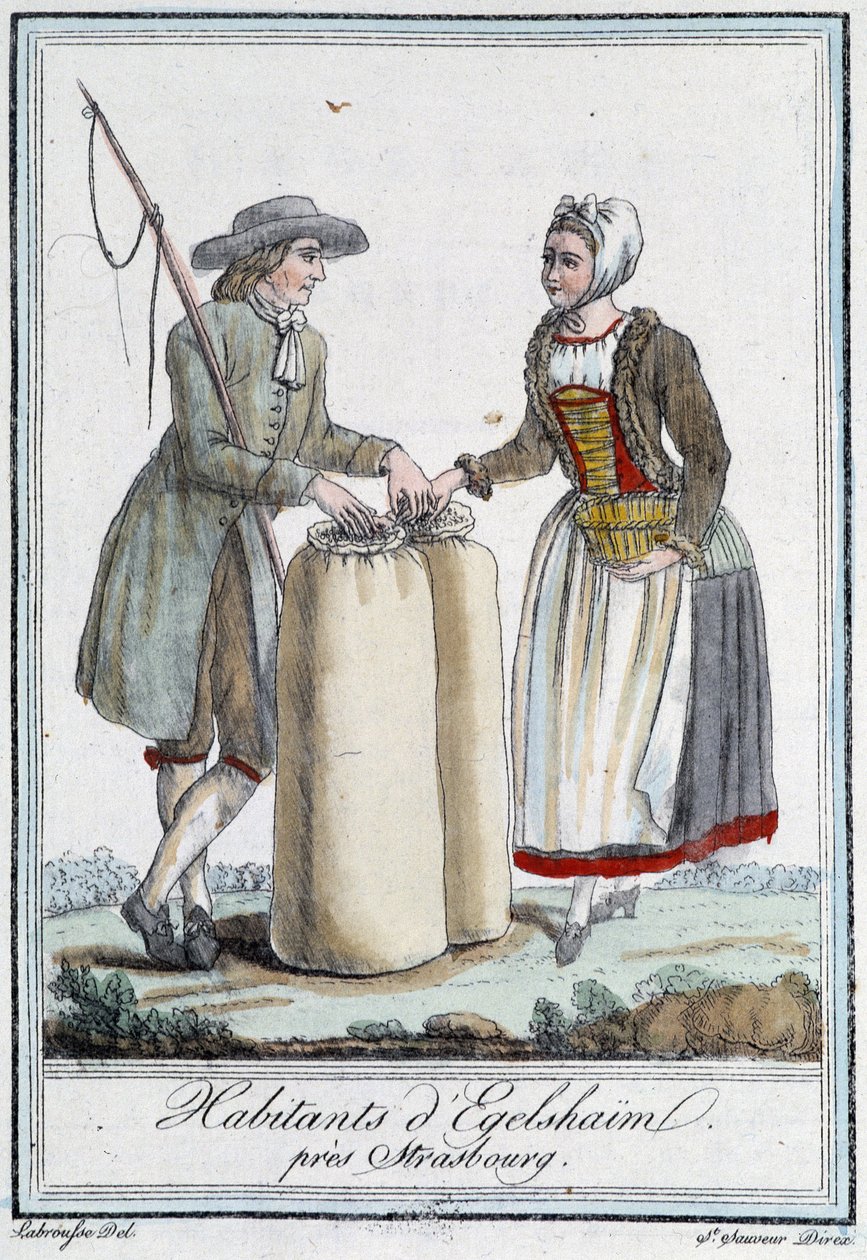 Obyvatelé poblíž Štrasburku – v „“Cestovatelské encyklopedii““ od Grasset Saint Sauveur, pařížské vydání od Unknown artist