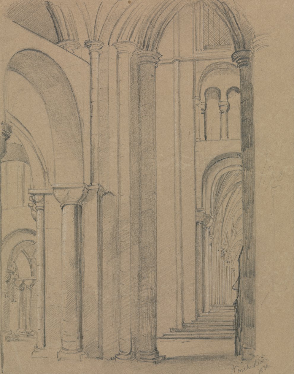 Interiér katedrály ve Winchesteru od Unknown artist