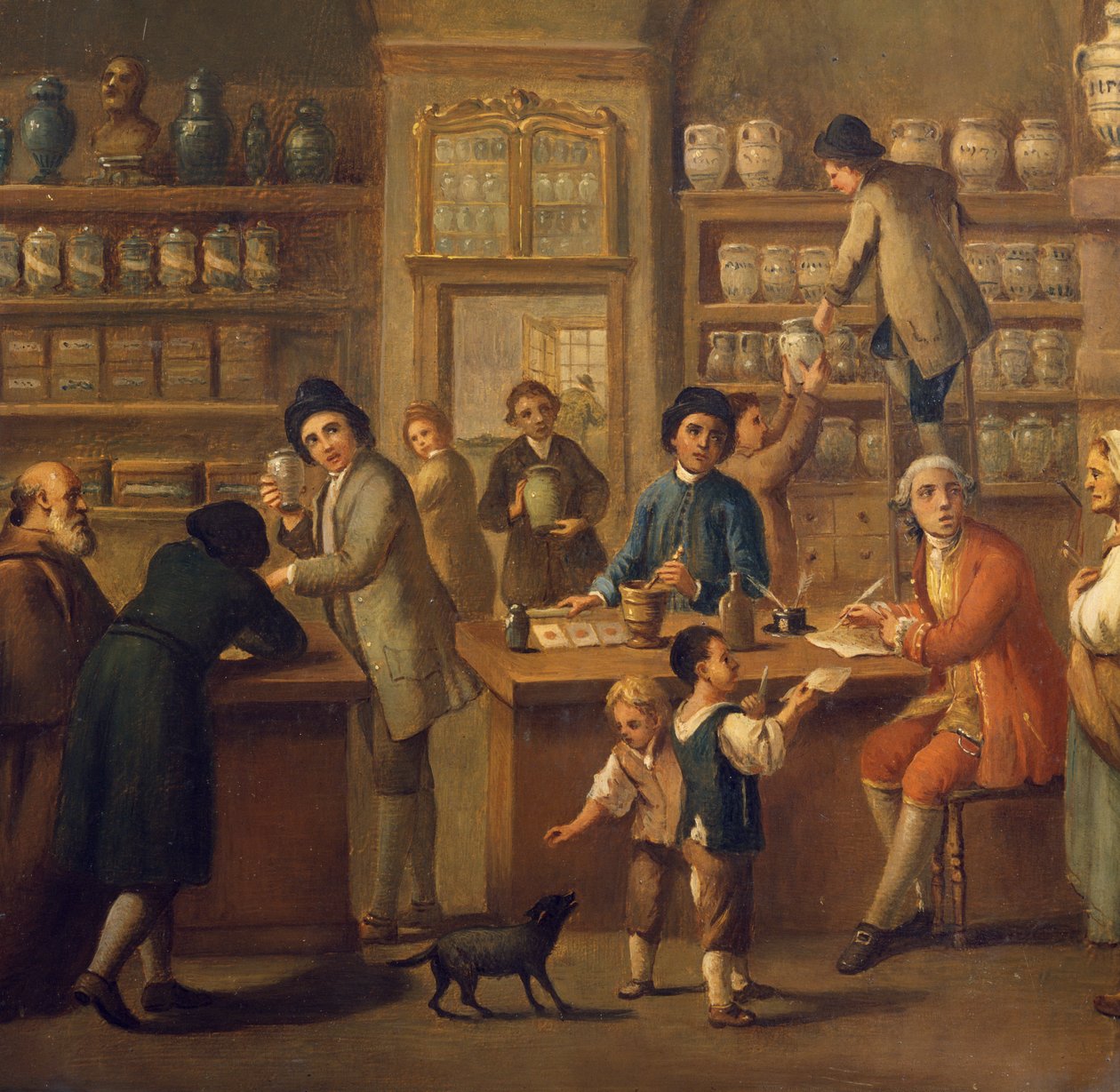 Interiér lékárny, obraz od neznámého umělce od Unknown artist