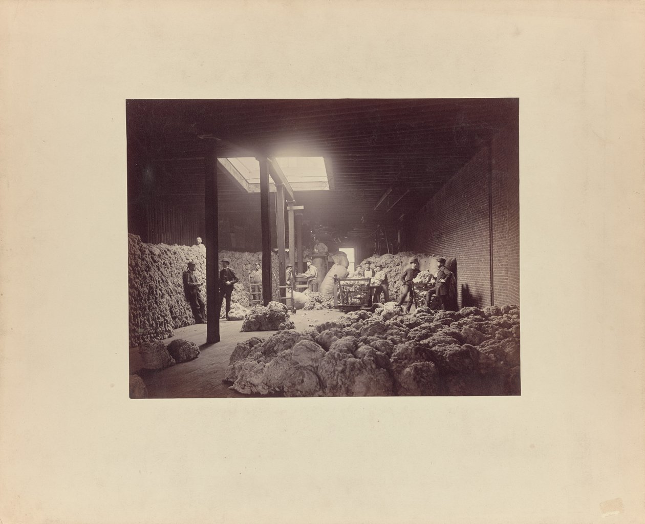 [Interiér třídírny vlny, Walter Brown and Company] od Unknown artist