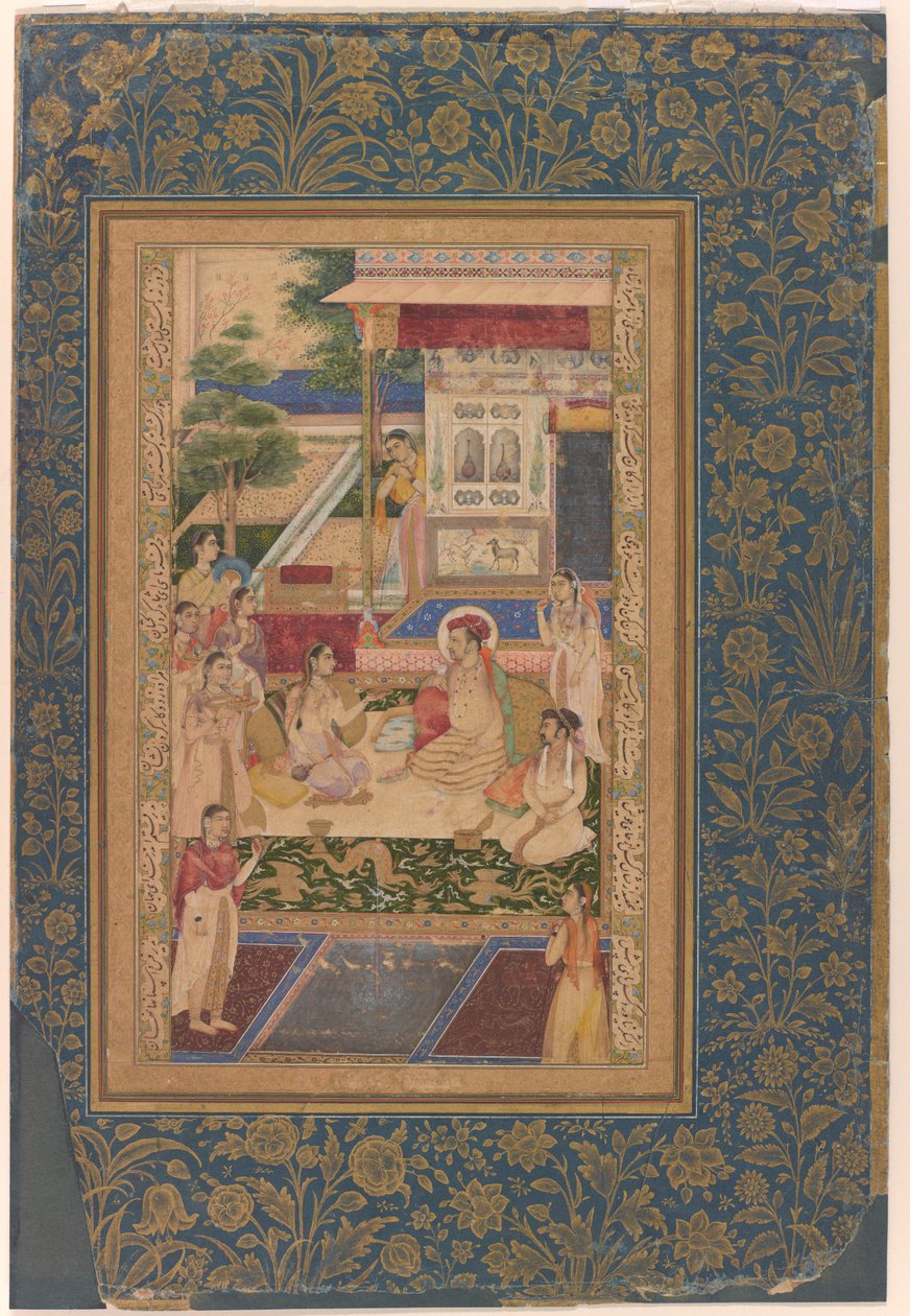 Jahangir a princ Khurram Baví Nur Jahan od Unknown artist