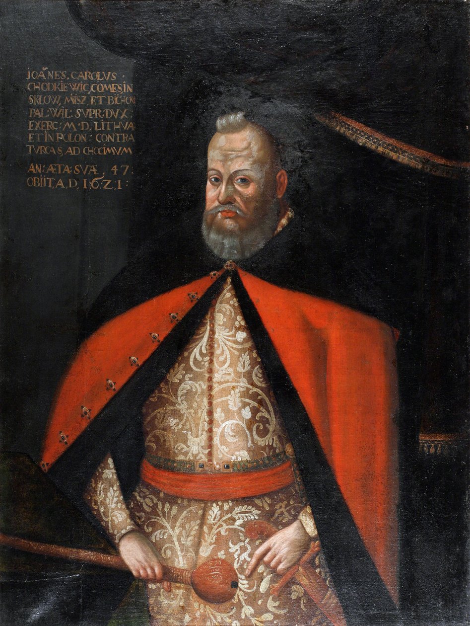 Jan Karol Chodkiewicz, velký hejtman de Lituanie - Portrét Jana Karola Chodkiewicze (1560-1621), Anonym. Olej na plátně od Unknown artist