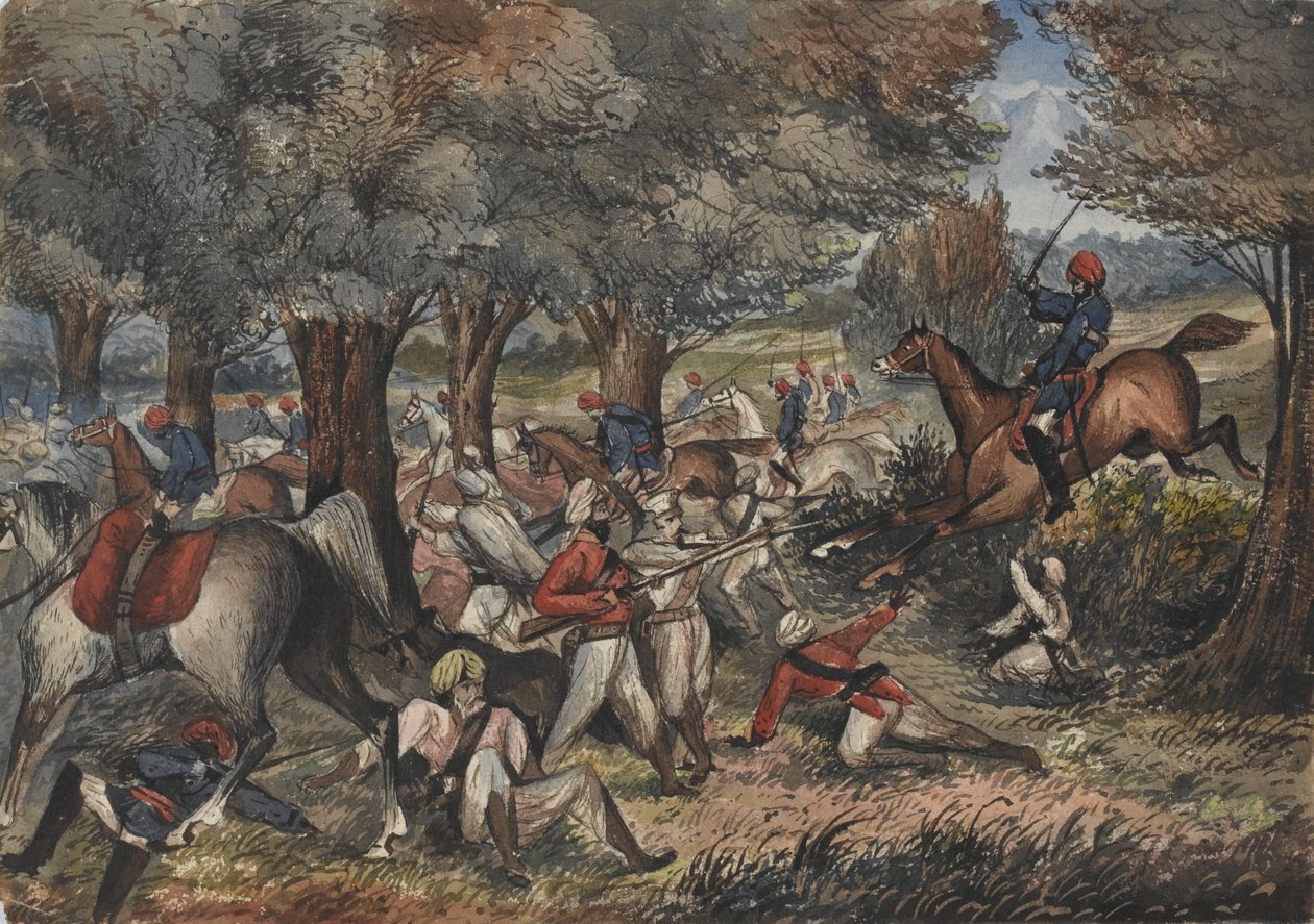 Jat Horse Yeomanry v Bolwalu na nepálské hranici od Unknown artist