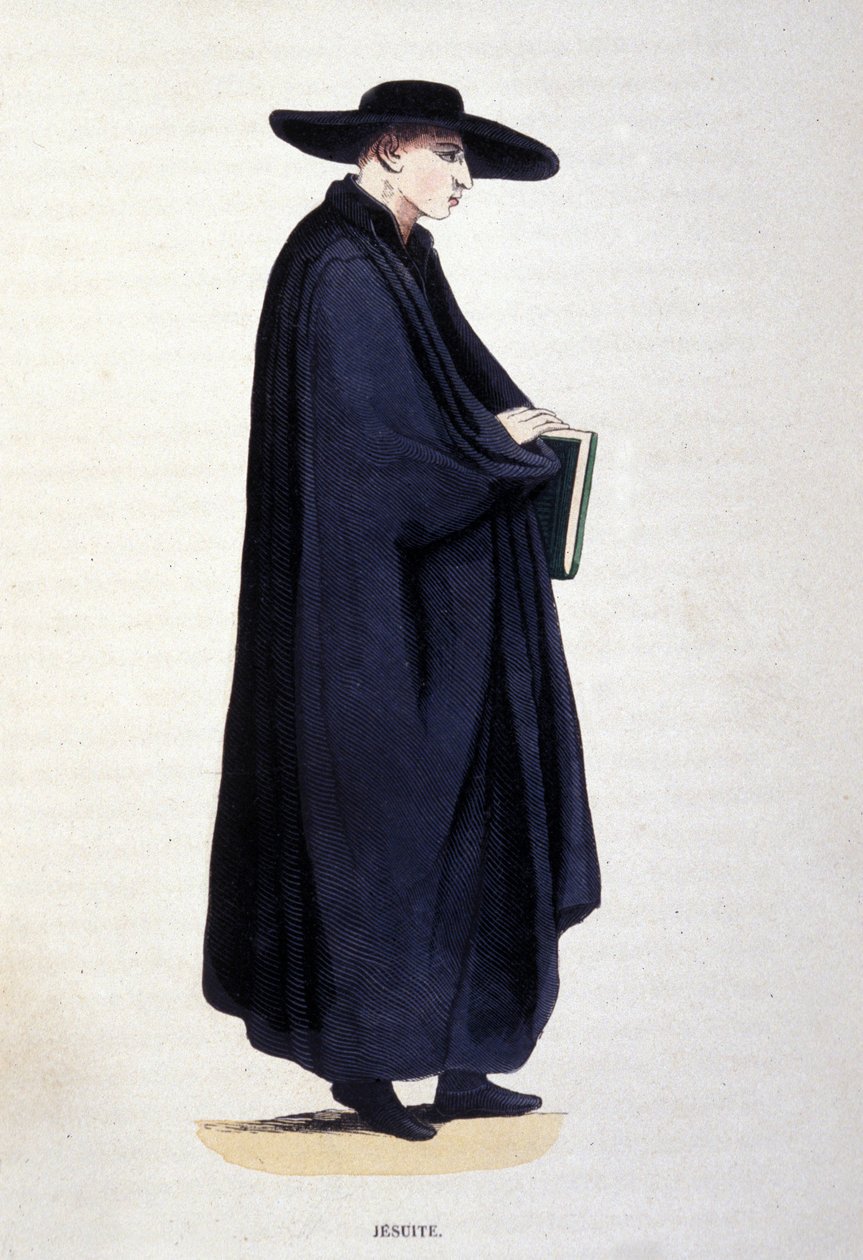 jezuita. Rytina z alba o řeholních řádech, Paříž od Unknown artist