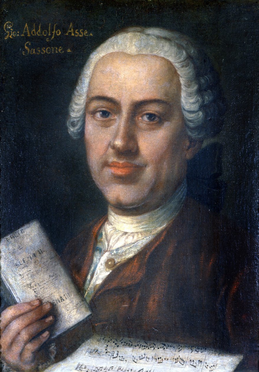 Johann Adolf Hasse, německý skladatel 1699-1783, Scala Museum of Milan od Unknown artist