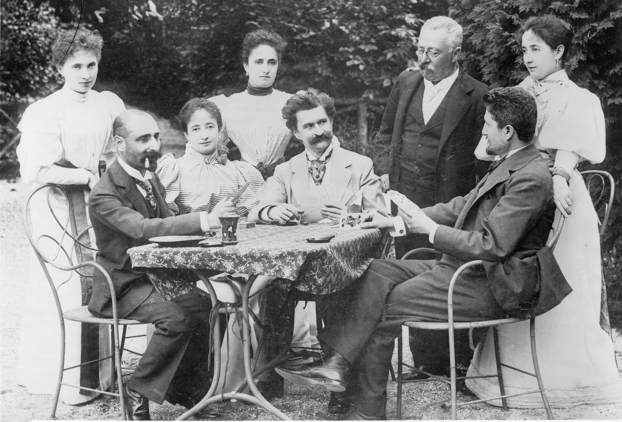 Johann Strauss v kruzích společníků v Ischlu od Unknown artist