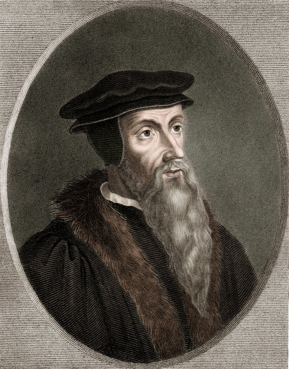 John Calvin - Jean Calvin 1509-1564 - rytina - 19. stol. od Unknown artist