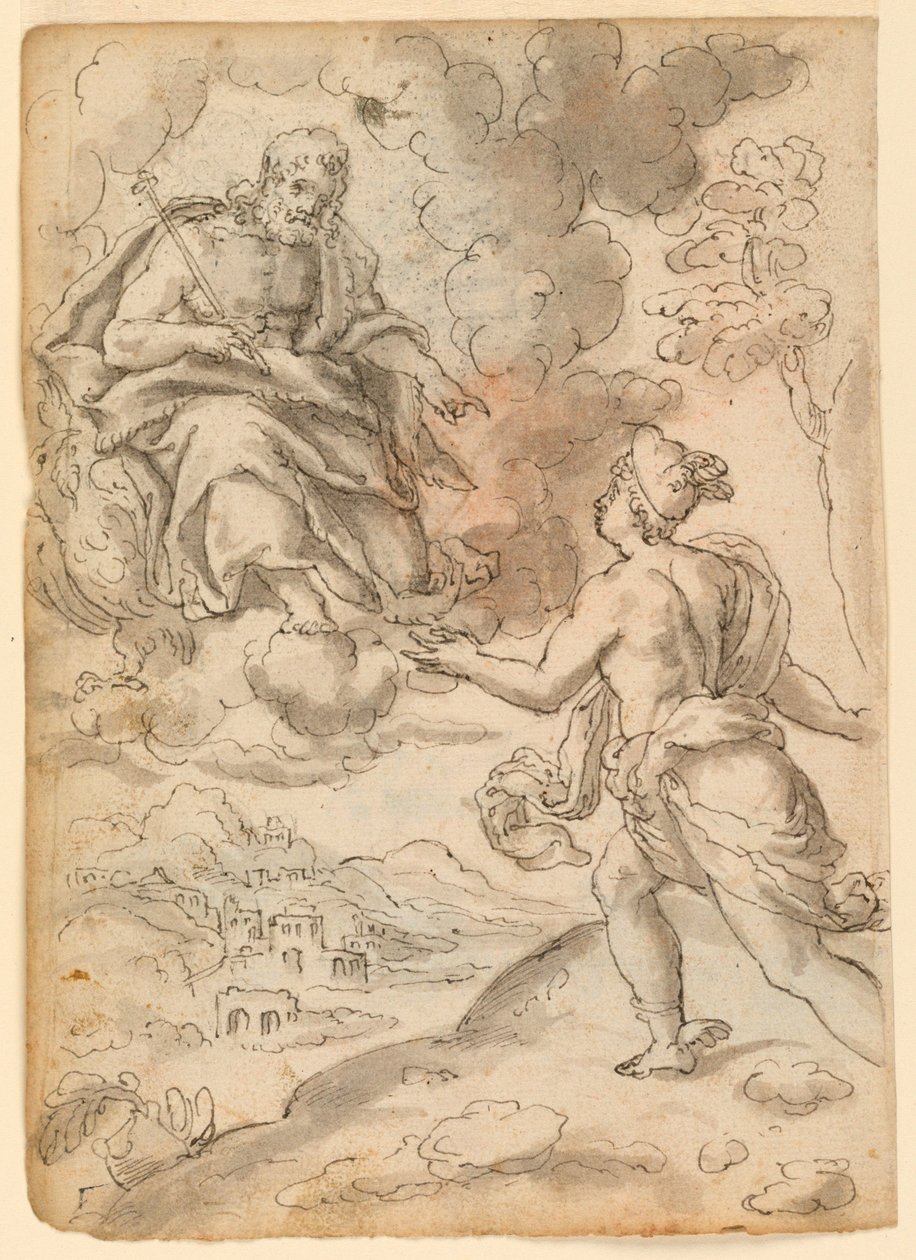 Jupiter posílá Merkur Priamovi od Unknown artist
