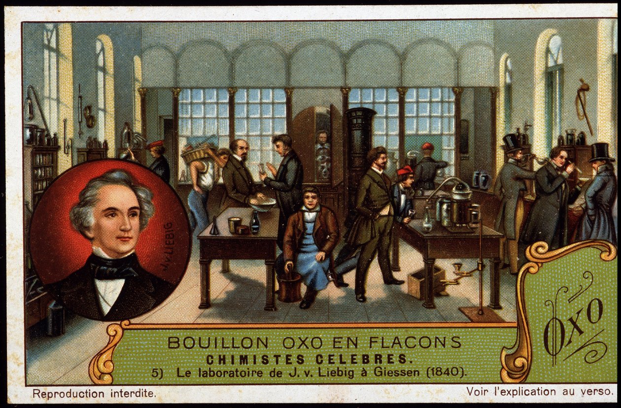 Laboratoř Justuse von Liebiga v Giessenu (1840) od Unknown artist
