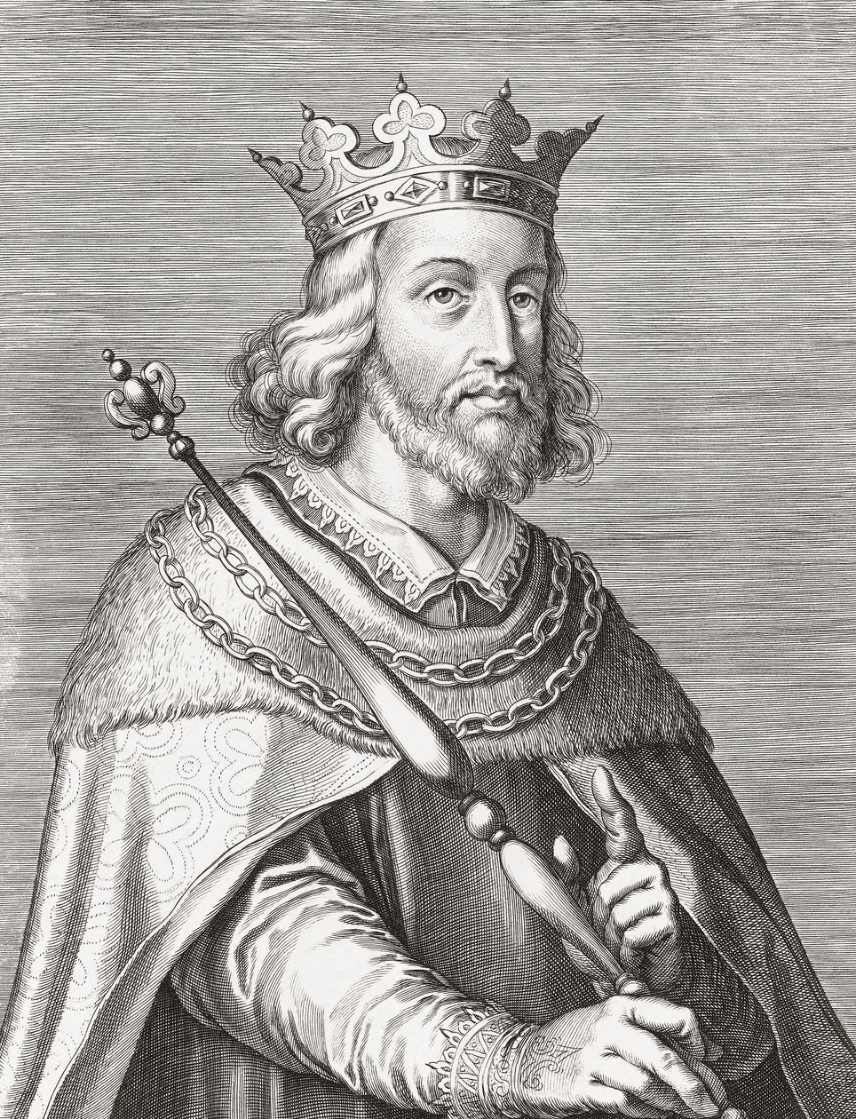 Portugalský král Ferdinand I. Portrét. od Unknown artist
