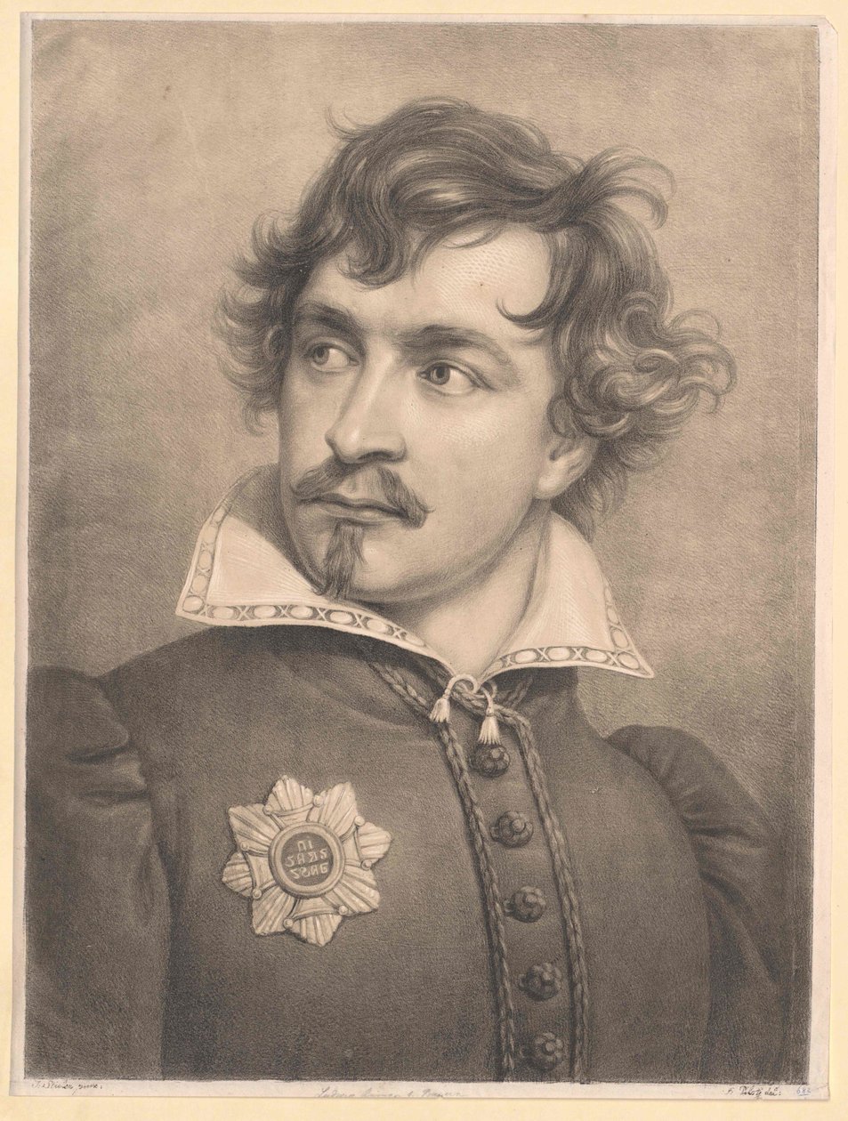 Bavorský král Ludvík I. (tisk) od Unknown artist