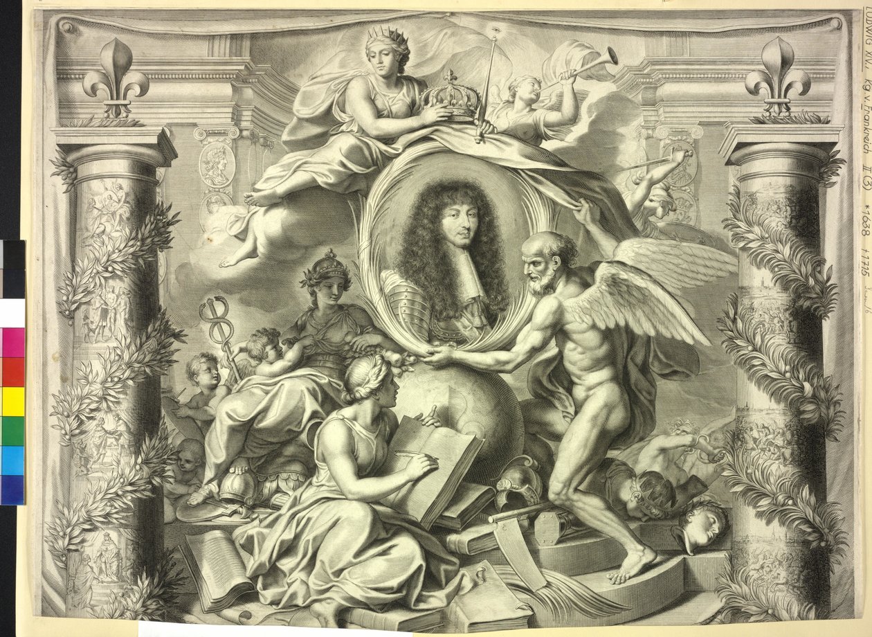 Francouzský král Ludvík XIV (tisk) od Unknown artist