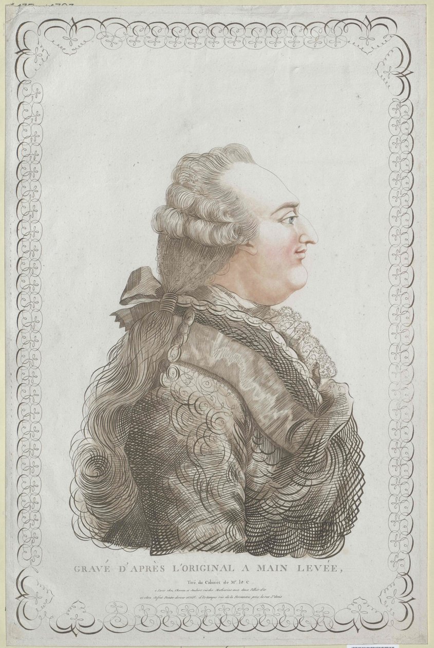 Francouzský král Ludvík XVI (tisk) od Unknown artist