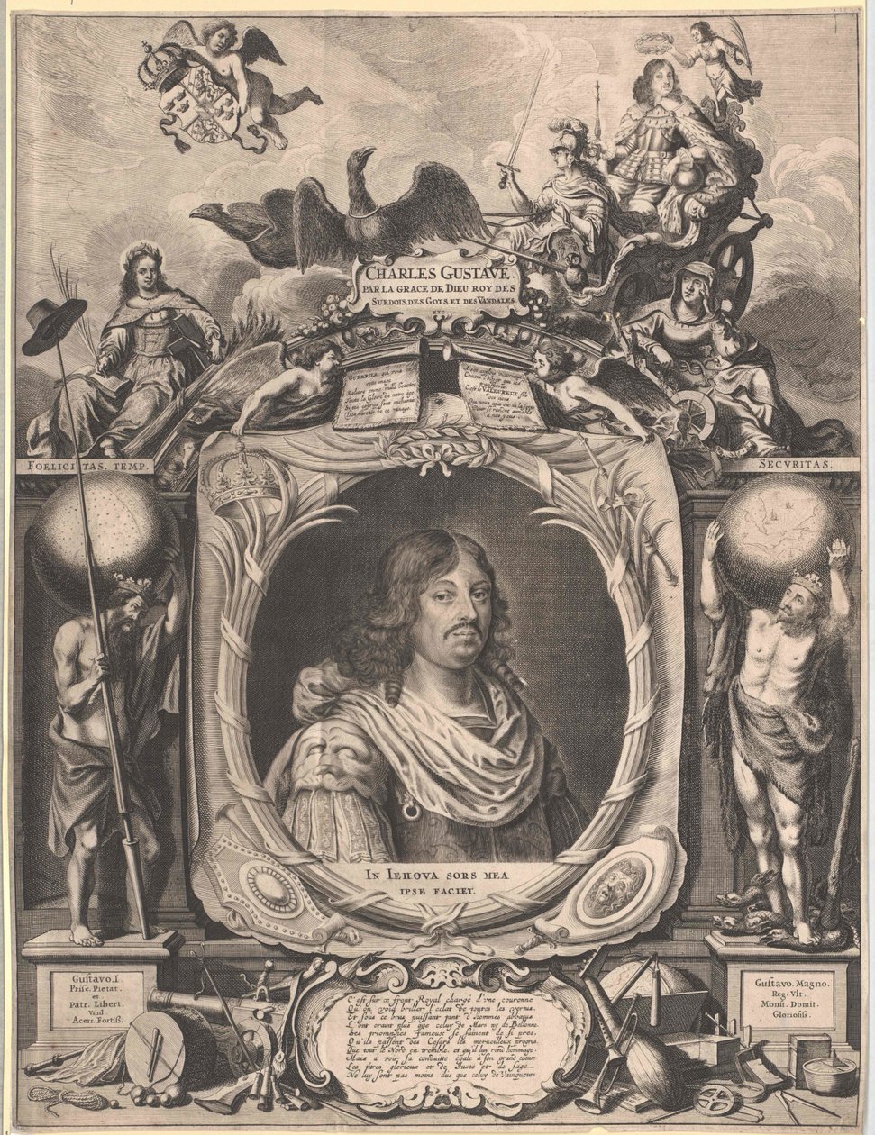 Švédský král Karel X. Gustav (tisk) od Unknown artist