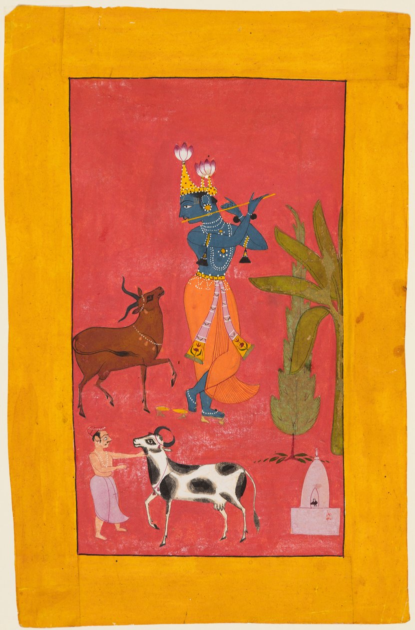 Krishna Fluting od Unknown artist