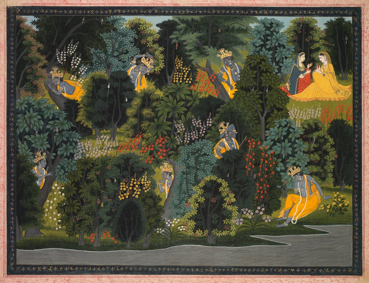 Krišnova touha po Radha, od Gita Govinda aa Jayadeva od Unknown artist