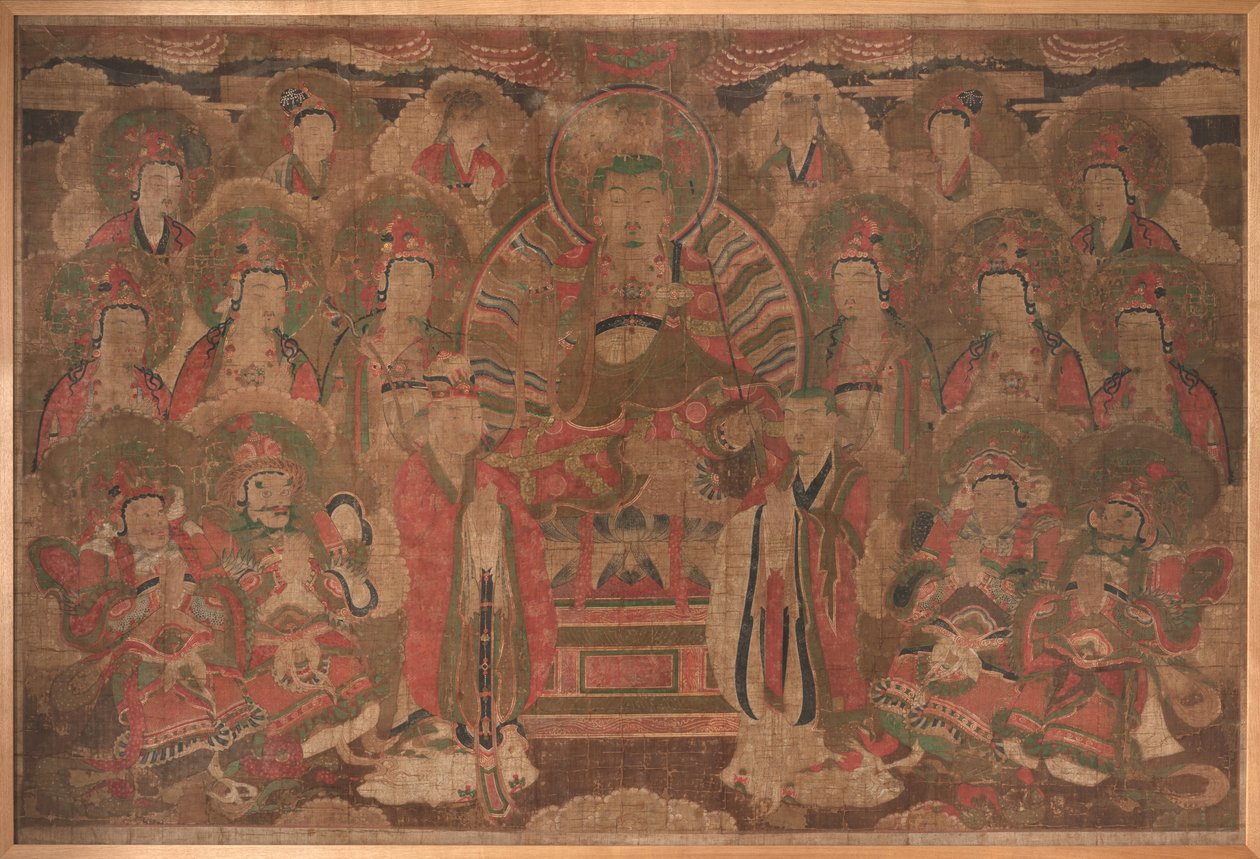 Kšitigarbha Bódhisattva se shromážděním od Unknown artist