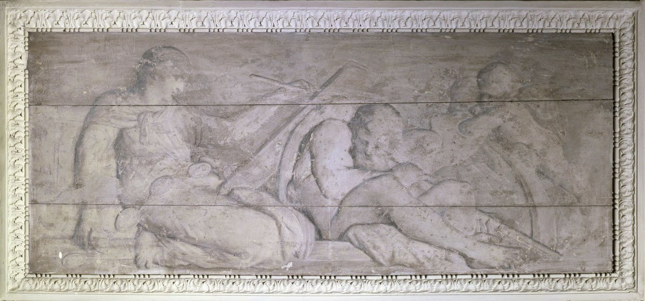Dějiny psané na rameni času, 1775-1785 (olej na dřevě) od Unknown artist