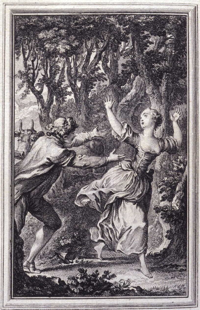 La Clochette – v „Pohádkách a povídkách ve verších““ od Jeana La Fontaina. 1762. od Unknown artist
