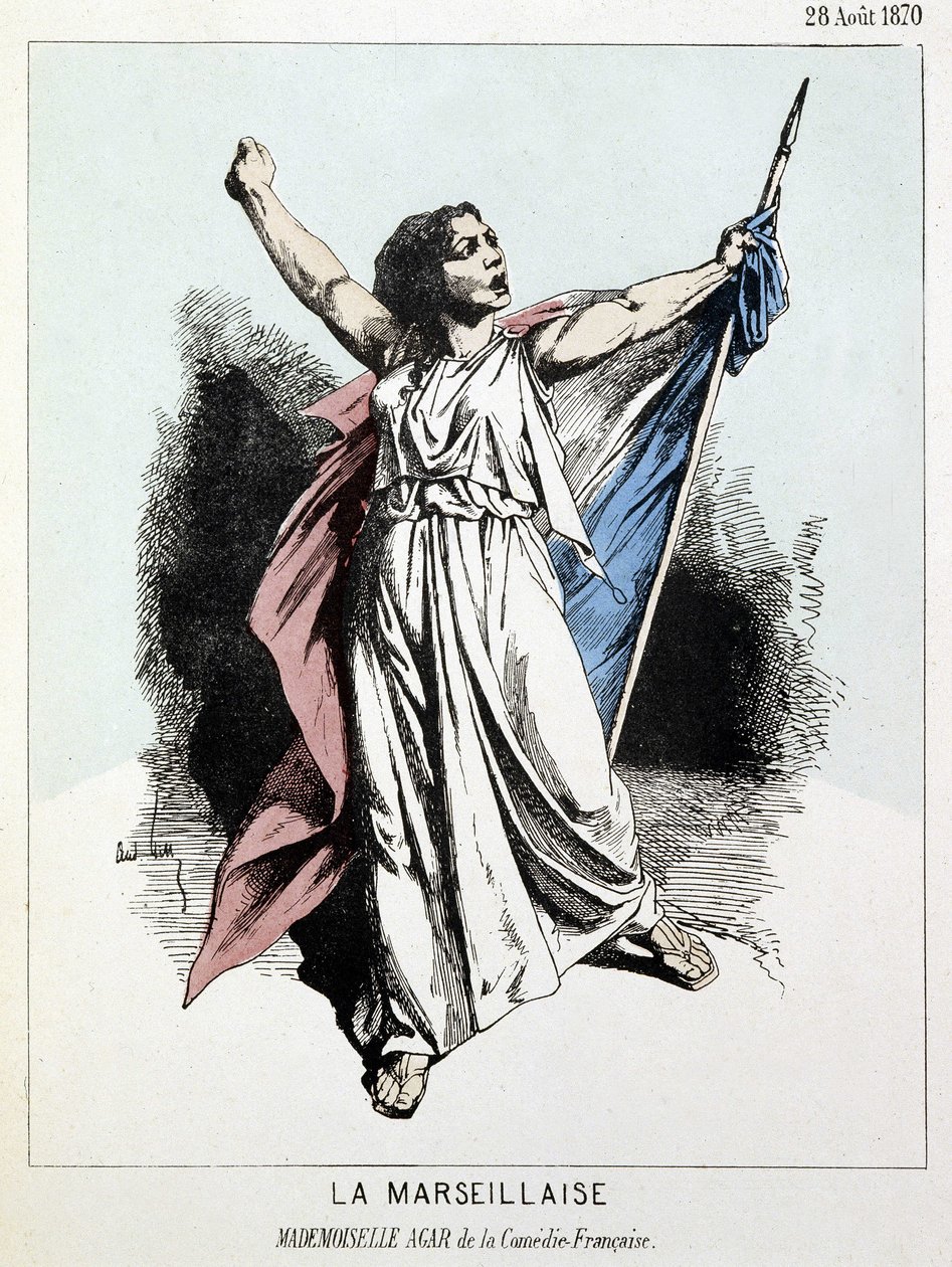 La Marseillaise: Slečna Agar z francouzské komedie od Unknown artist
