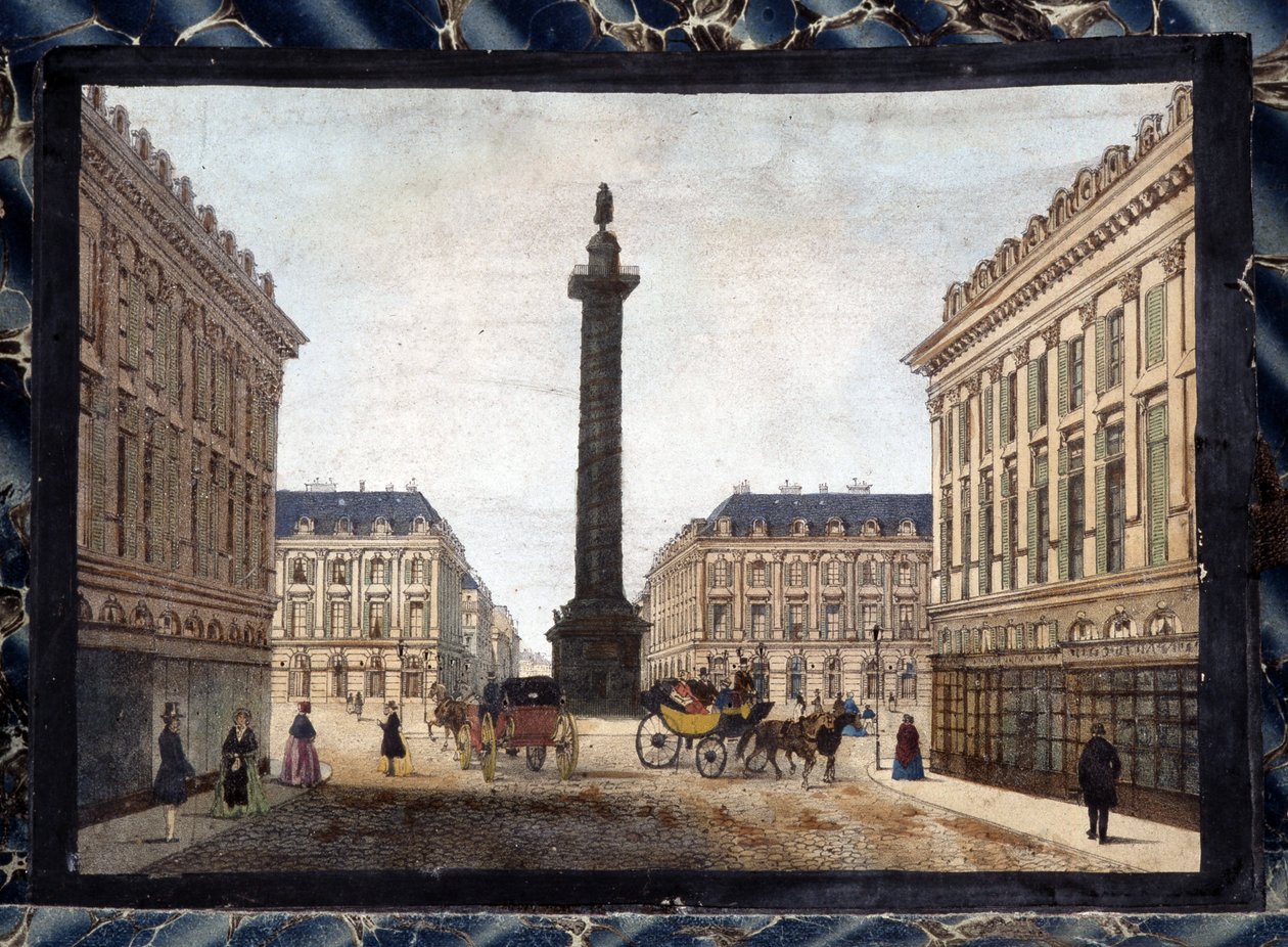 La Place Vendome - v "" Views of Paris for Panoptic Polyorama ", cca 1850 od Unknown artist