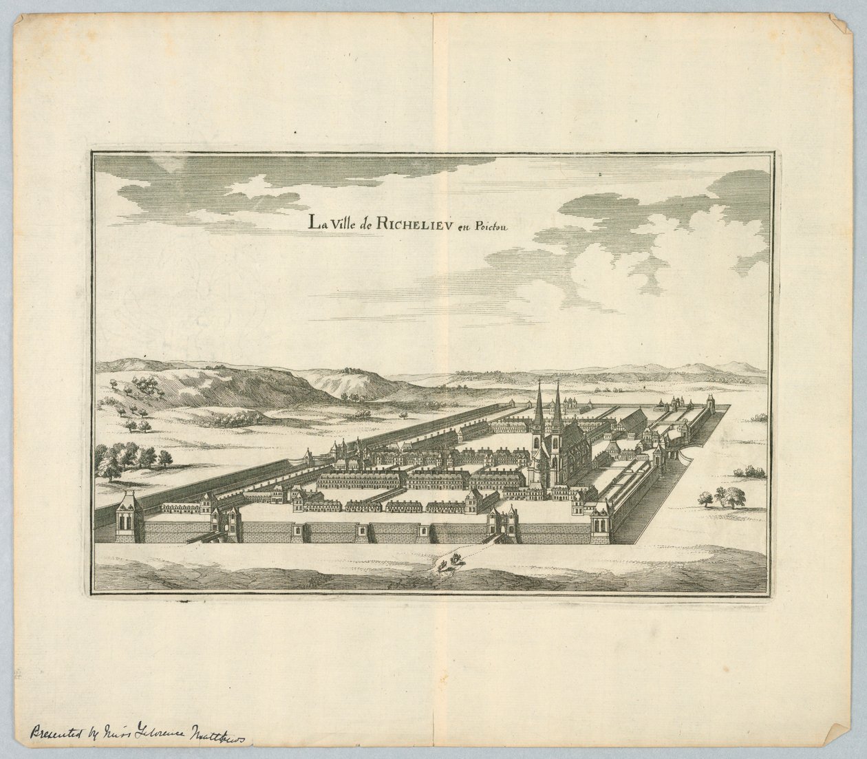 Město Richelieu v Poictou od Unknown artist