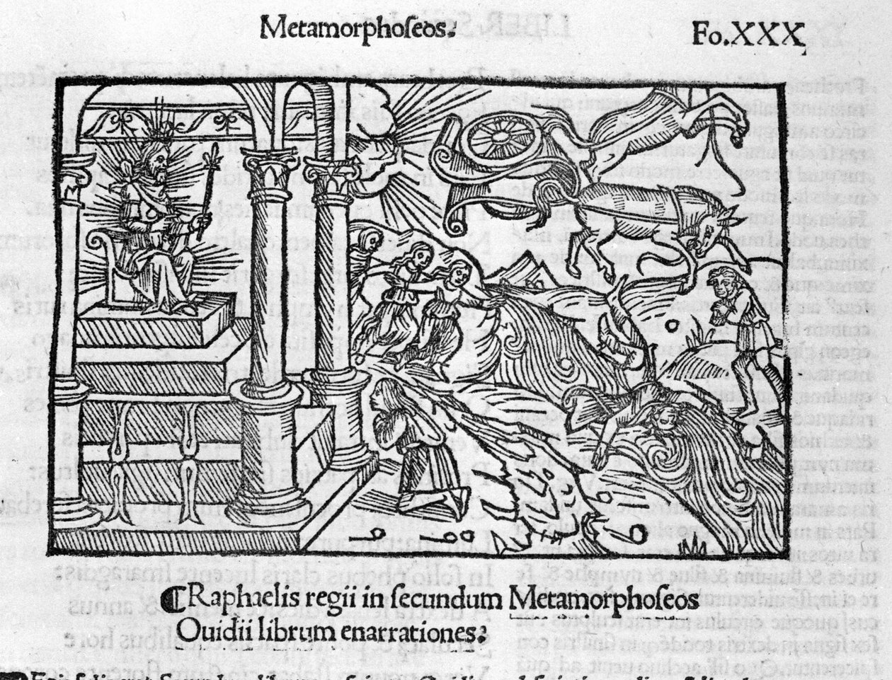 The Fall of Phaeton (Phaethon) - v „“The Metamorphoses““ od Ovideho od Unknown artist