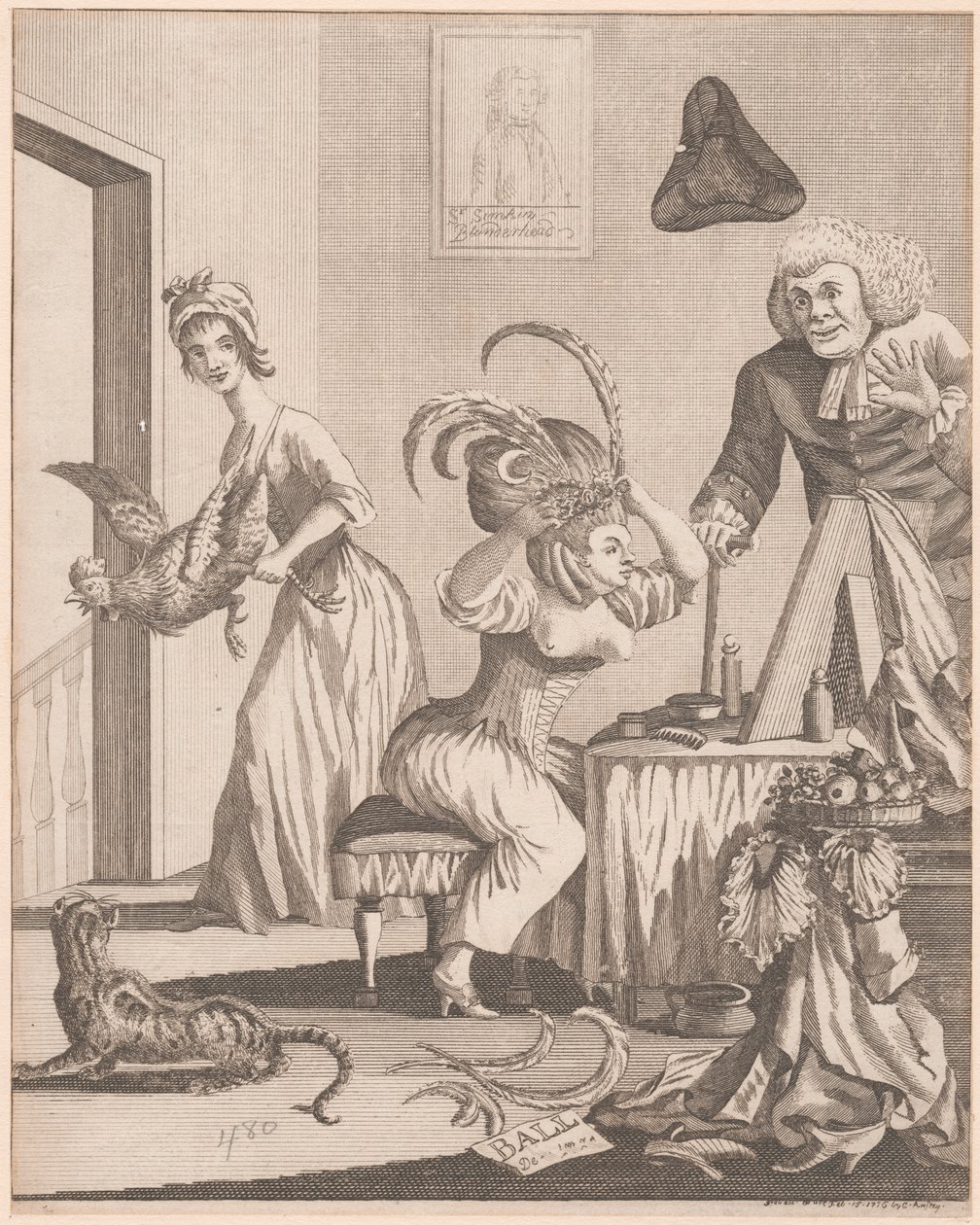 Dáma se připravuje na večer na plese od Unknown artist