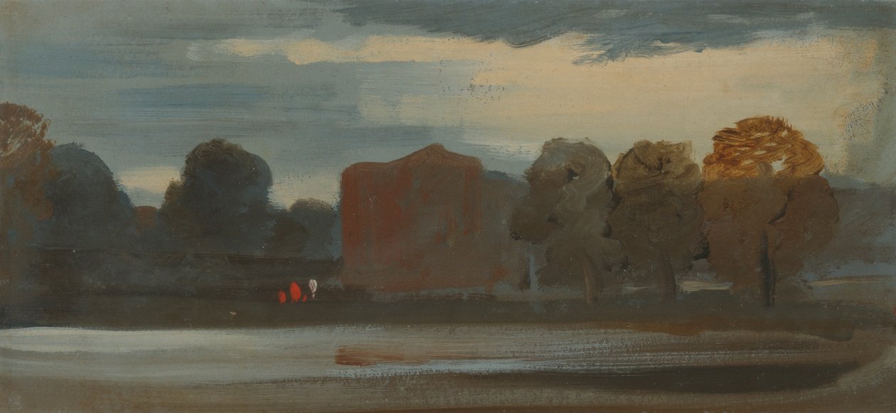Krajina s jezerem od Unknown artist