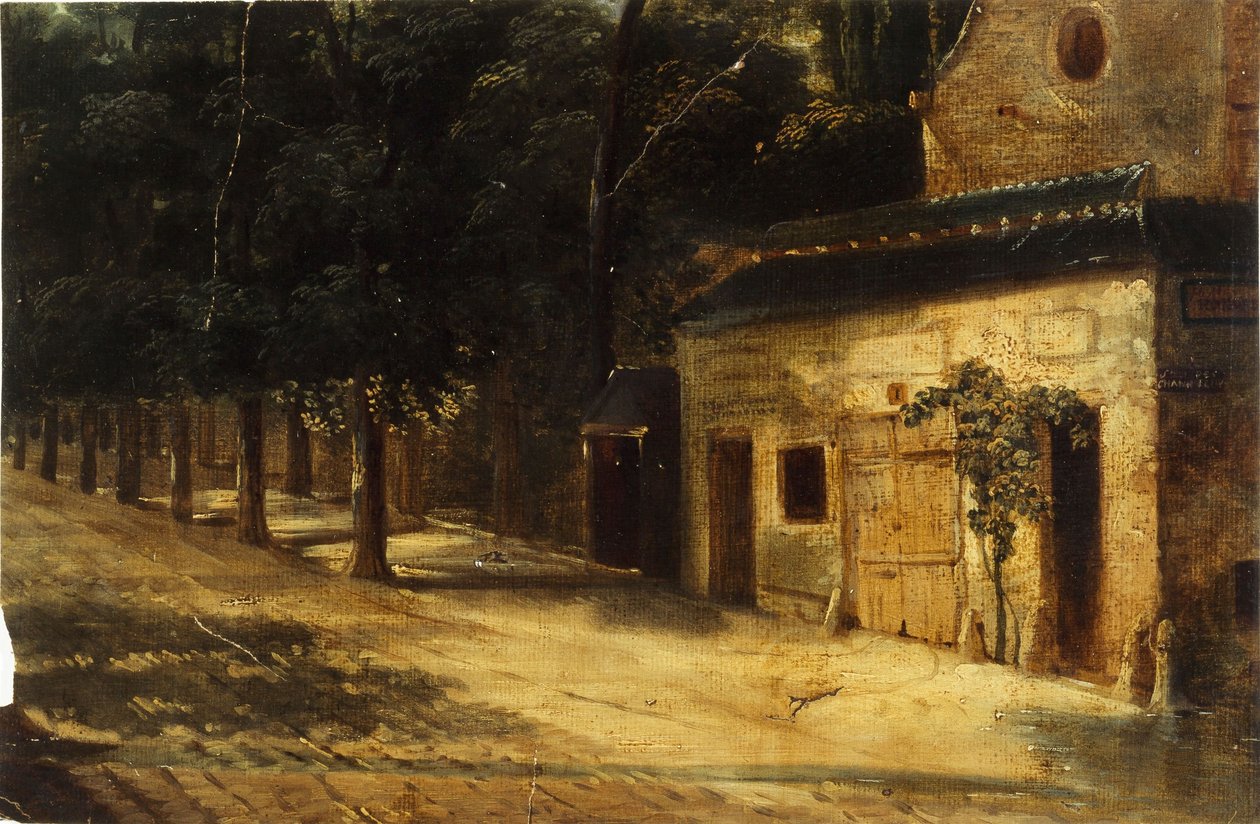 Le coin de la rue du Faubourg-Saint-Honoré, dnešní 8. obvod, mezi lety 1820 a 1840 (olej na plátně) od Unknown artist