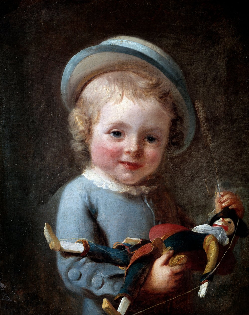 Le petit garcon au puppantin Anonymní obraz 18. století Paříž, Musee Cognacq Jay od Unknown artist